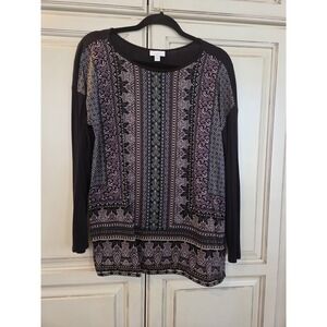 J Jill Paisley Tunic Top Women's Medium Elevated Casual